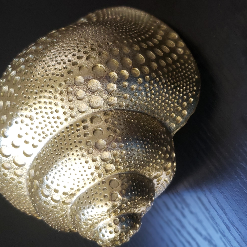 Gold Textured Shell Accent Piece